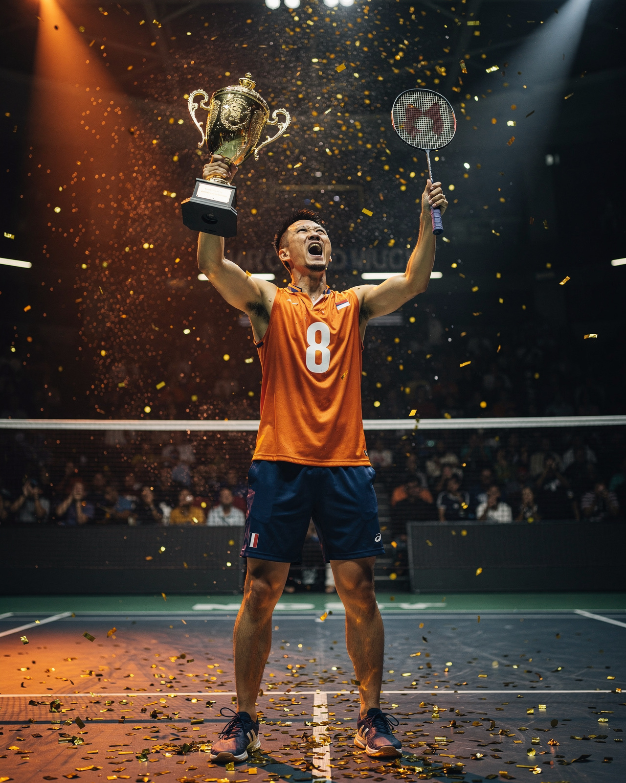 Lifting the world championship trophy